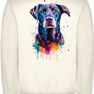 Sudadera blanca vintage "Pincelada"