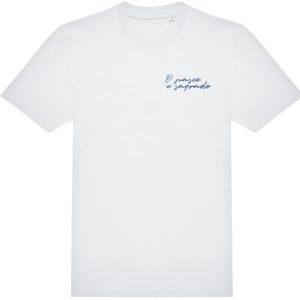 Camiseta oversize blanca "O paseo e sagrado"